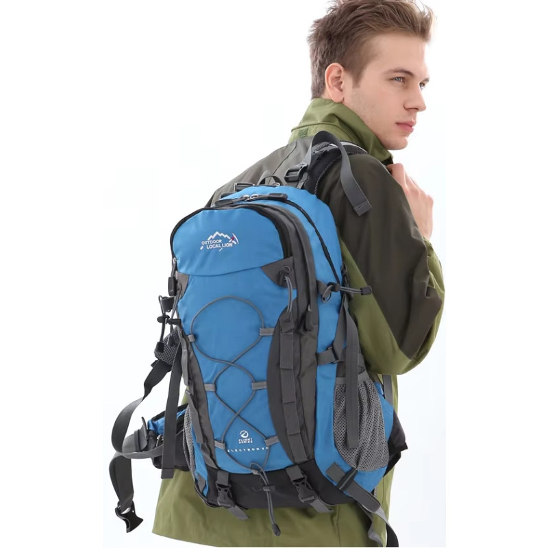 PLecak turystyczny 25L Traper 1 NIEBIESKI pokrowcem przeciwdeszczowym 45l M (PT014)