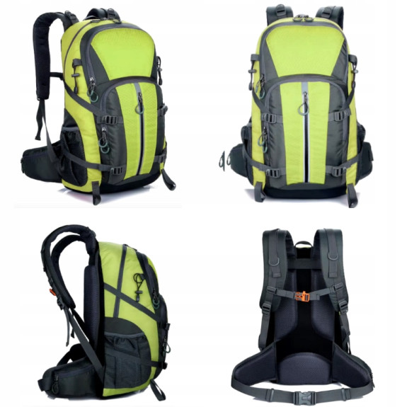 Plecak turystyczny 40L Traper 2 BLACK z pokrowcem przeciwdeszczowym 45l M