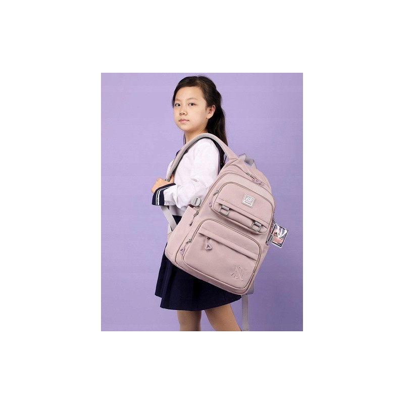 PLECAK szkolny młodzieżowy PAKKO duży tornister torba szkoła RÓŻOWY (D088)