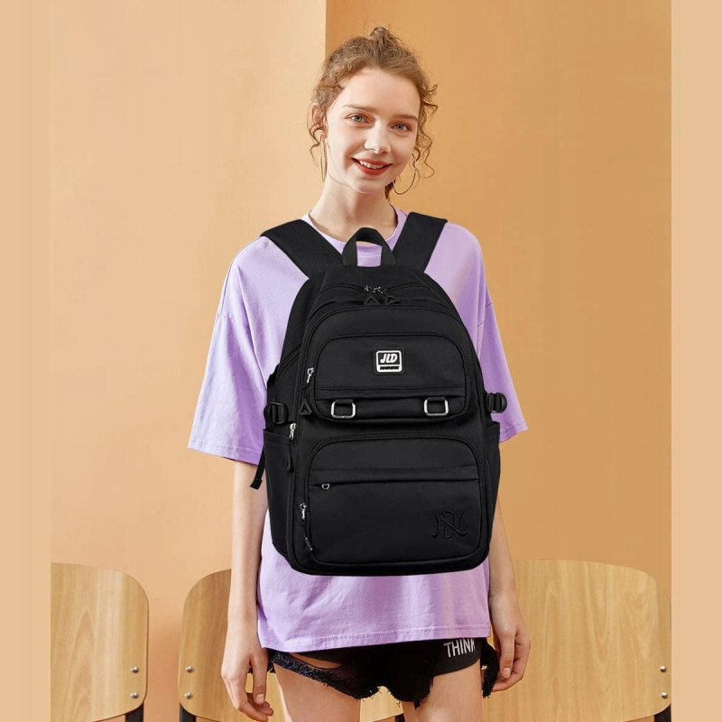 PLECAK szkolny młodzieżowy PAKKO duży tornister torba szkoła CZARNY (D088)