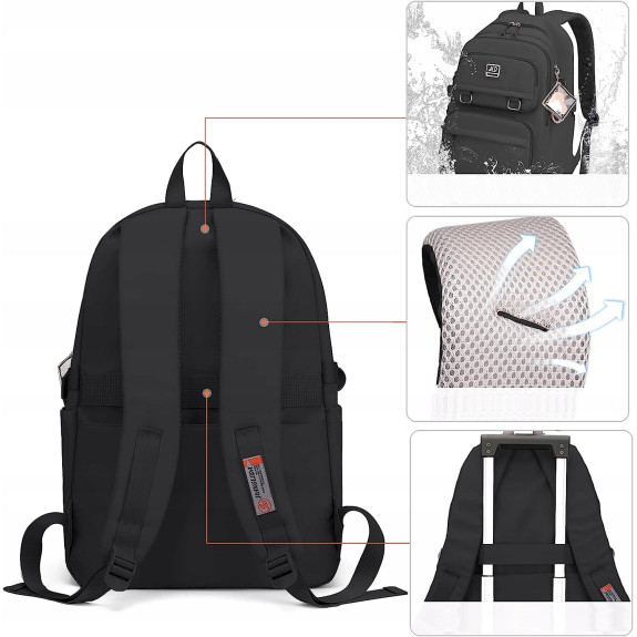 PLECAK szkolny młodzieżowy PAKKO duży tornister torba szkoła CZARNY (D088) PLECAK szkolny młodzieżowy PAKKO duży tornister torba szkoła CZARNY (D088)