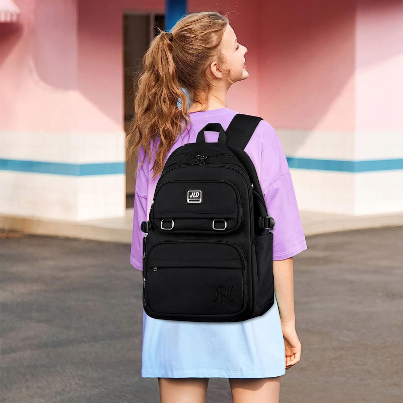 PLECAK szkolny młodzieżowy PAKKO duży tornister torba szkoła CZARNY (D088)