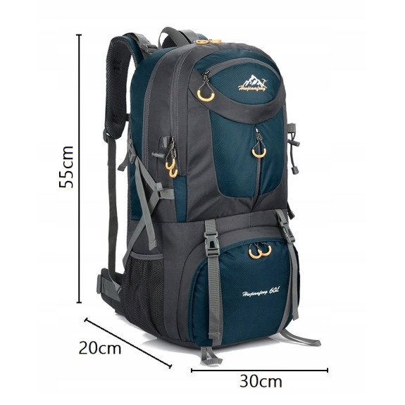 Sportowy plecak turystyczny duży 60l M | 61 x 38 x 23 (i301)
