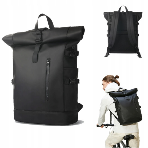 Plecak Miejski Biznesowy Męski Wodoodporny PREMIUM Kieszeń na laptopa 15.6 (PT038)