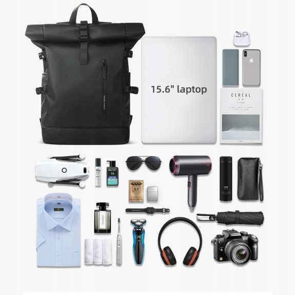 Plecak Miejski Biznesowy Męski Wodoodporny PREMIUM Kieszeń na laptopa 15.6 (PT038)