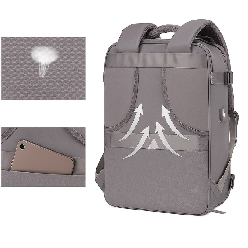 Plecak PAKKO Bagaż Podręczny do Samolotu Wizzair Rayanair 40x20x25 USB T500