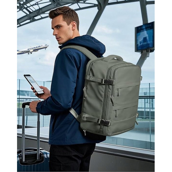 Plecak PAKKO Bagaż Podręczny do Samolotu Wizzair Rayanair 40x20x25 USB T500