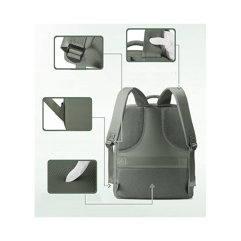 Plecak PAKKO Bagaż Podręczny do Samolotu Wizzair Rayanair 40x20x25 USB T500