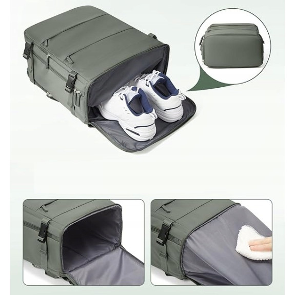 Plecak PAKKO Bagaż Podręczny do Samolotu Wizzair Rayanair 40x20x25 USB T500