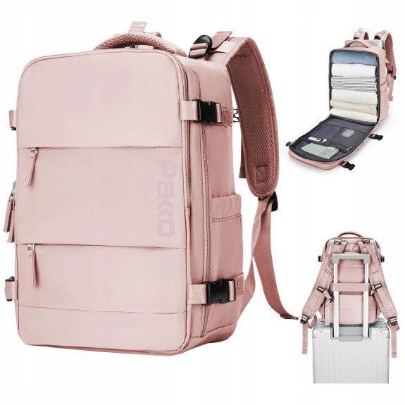 Plecak PAKKO Bagaż Podręczny do Samolotu Wizzair Rayanair 40x20x25 USB T500