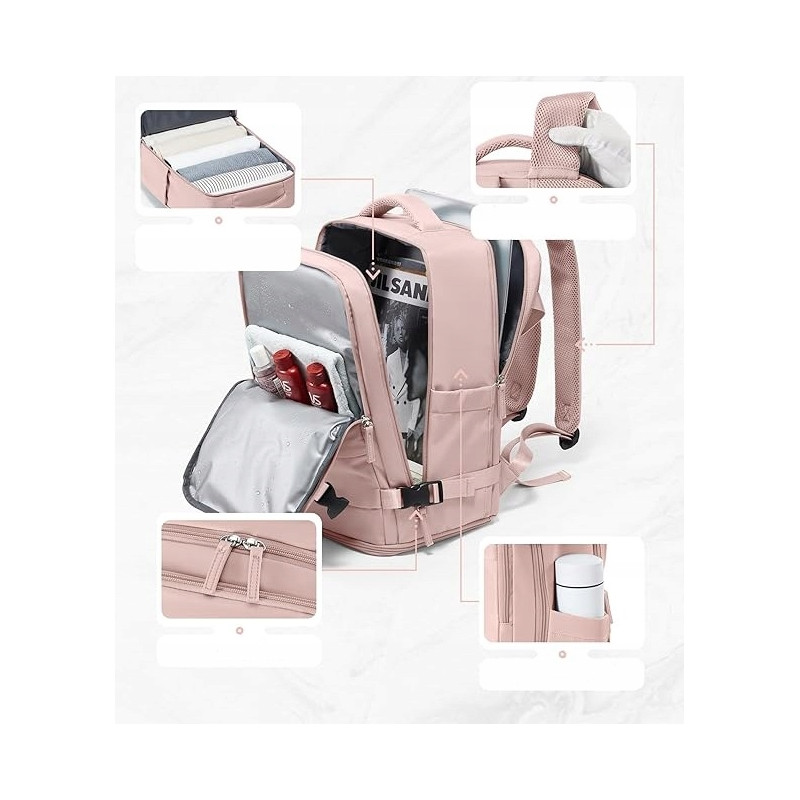 Plecak PAKKO Bagaż Podręczny do Samolotu Wizzair Rayanair 40x20x25 USB T500