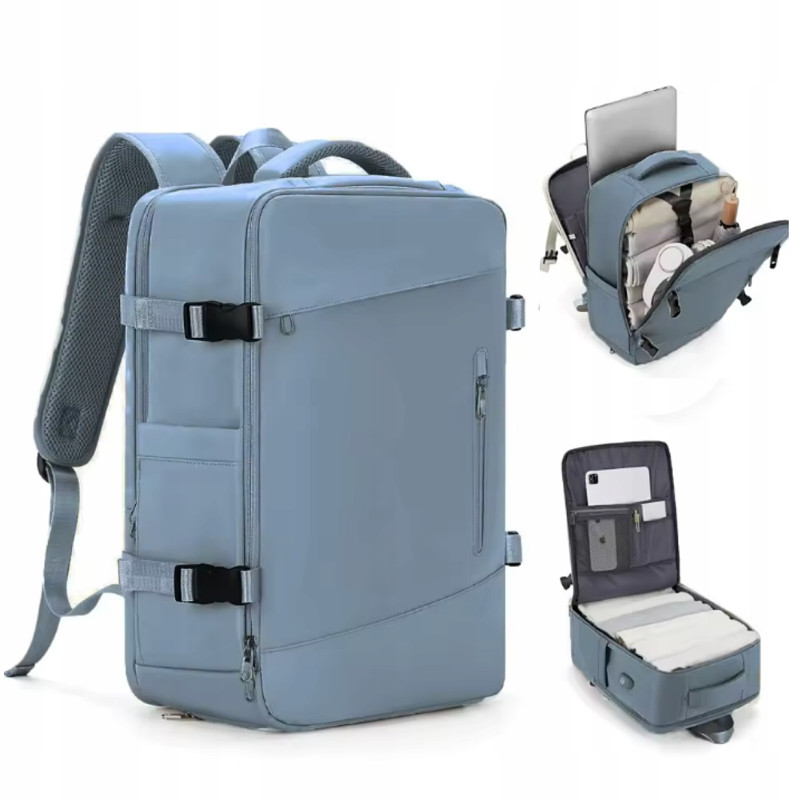 Plecak podróżny Bagaż Podręczny 46×32×16 Niebieski