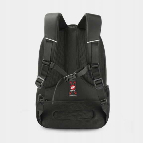 Plecak na laptopa TIGERNU 17,3" USB TSA antykradzieżowy wodoodp. szyfr I017