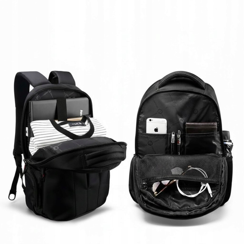 Plecak na laptopa TIGERNU 17,3" USB TSA antykradzieżowy wodoodp. szyfr I017