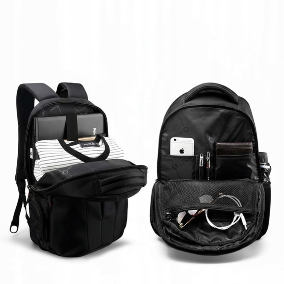 Plecak na laptopa TIGERNU 17,3" USB TSA antykradzieżowy wodoodp. szyfr I017