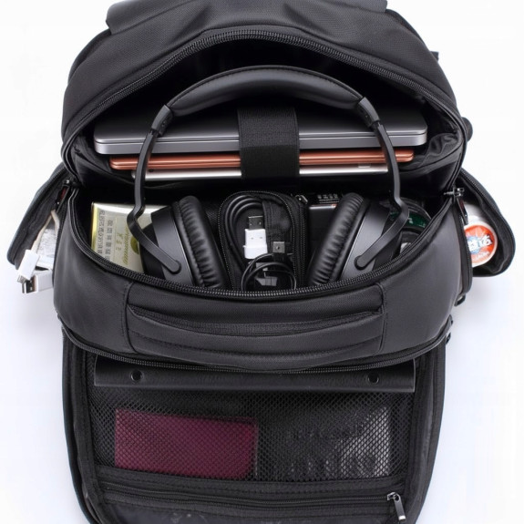 Plecak na laptopa TIGERNU 17,3" USB TSA antykradzieżowy wodoodp. szyfr I017