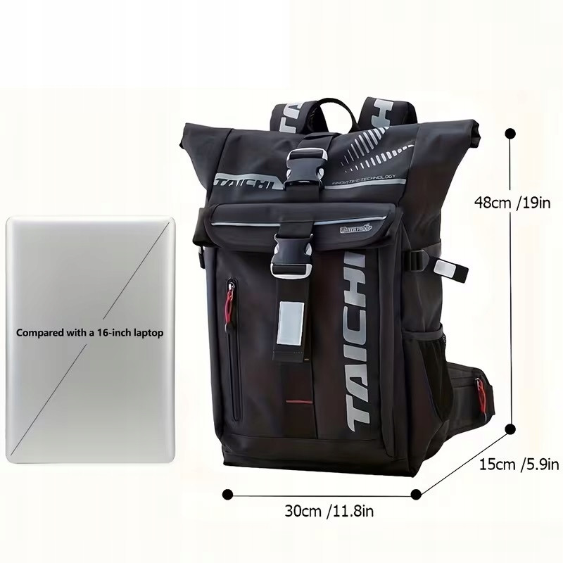 Plecak motocyklowy wodoodporny roll-top turystyczny sportowy 25-30l ZM14