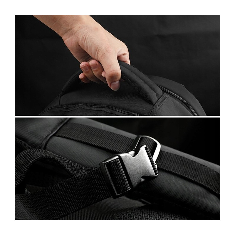 Plecak na laptopa TIGERNU 17,3" USB TSA antykradzieżowy wodoodp. szyfr I017