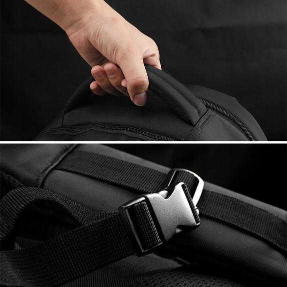 Plecak na laptopa TIGERNU 17,3" USB TSA antykradzieżowy wodoodp. szyfr I017