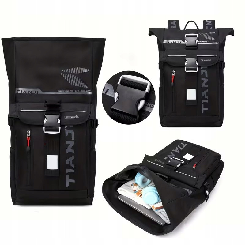 Plecak motocyklowy wodoodporny roll-top turystyczny sportowy 25-30l ZM14