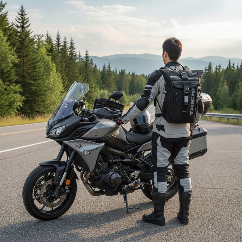 Plecak motocyklowy wodoodporny roll-top turystyczny sportowy 25-30l ZM14