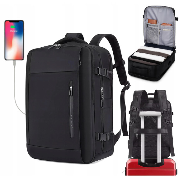 Torba podróżna bagaż plecak na laptop 17,3'' USB wodoodporny BANGE I087