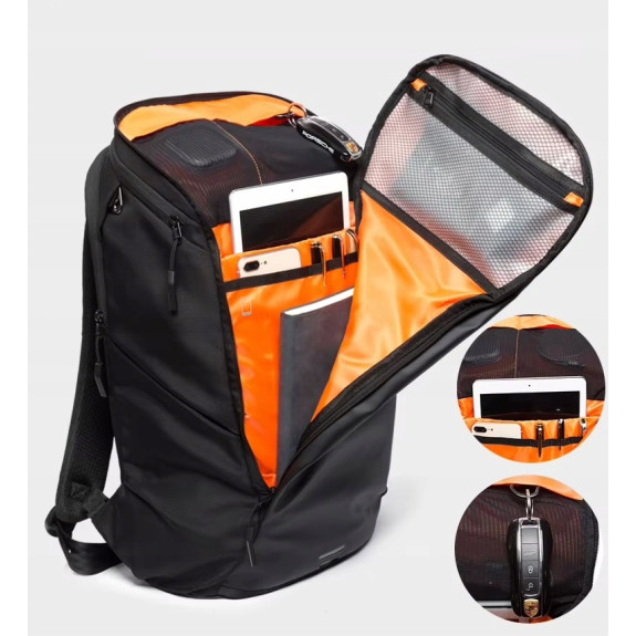 Plecak na laptopa 15,6'' wodoodporny męski miejski podróżny czarny (ZM15)