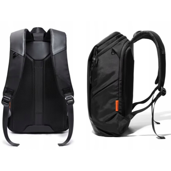 Plecak na laptopa 15,6'' wodoodporny męski miejski podróżny czarny (ZM15)
