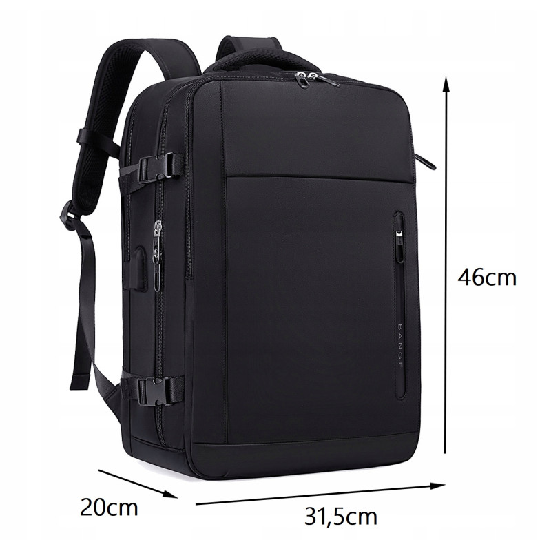 Torba podróżna bagaż plecak na laptop 17,3'' USB wodoodporny BANGE I087