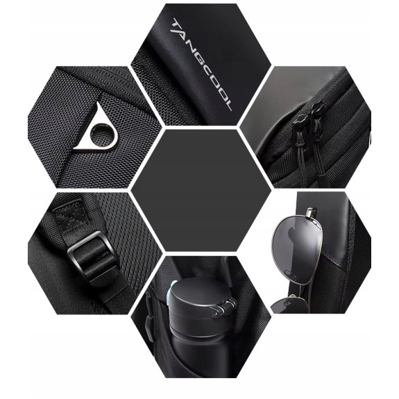 Plecak na laptopa 15,6'' wodoodporny męski miejski podróżny czarny (ZM15)