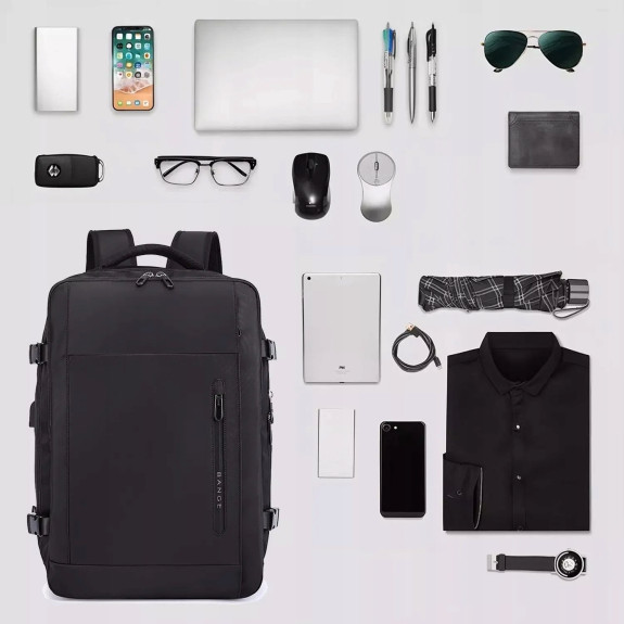 Torba podróżna bagaż plecak na laptop 17,3'' USB wodoodporny BANGE I087