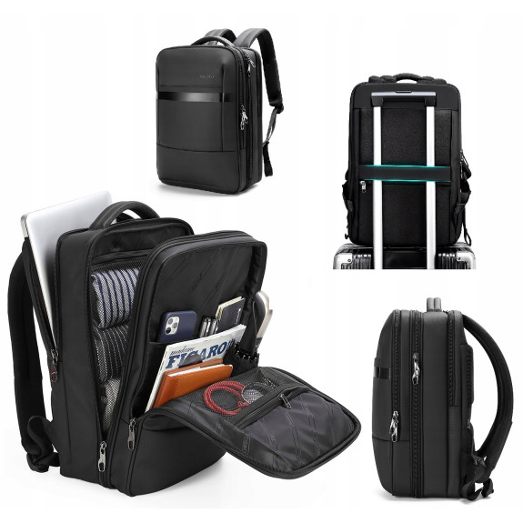 Plecak na laptopa 15,6” wodoodporny RFID otwierany walizka (I109)