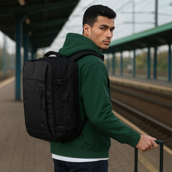 Torba podróżna bagaż plecak na laptop 17,3'' USB wodoodporny BANGE I087