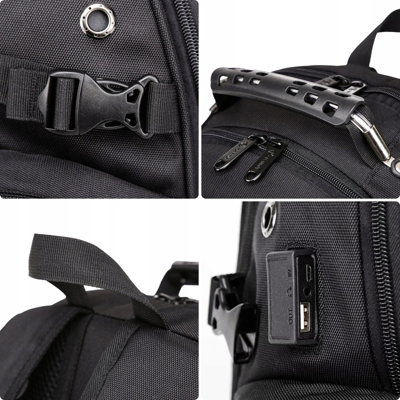 Plecak miejski na laptop 15" Bange 40L wodoodporny USB USB-C jack (I090)