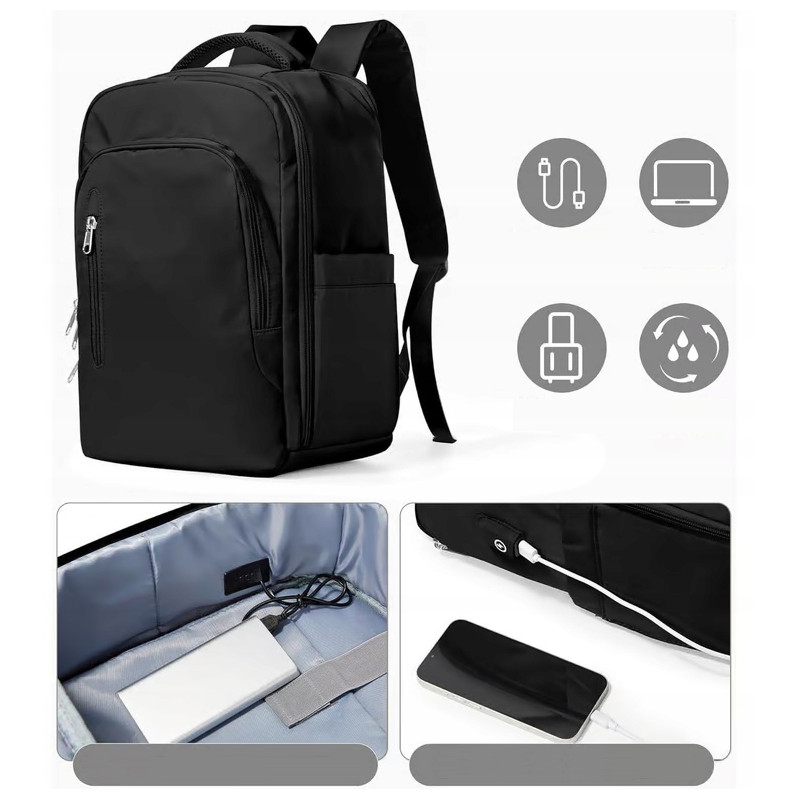 Plecak PAKKO Bagaż Podręczny do Samolotu Wizzair Rayanair 40x20x25 USB T130