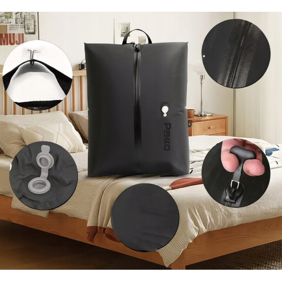 Zestaw worek próżniowy PAKKO kompresor elektryczny bezprzewodowy USB I114