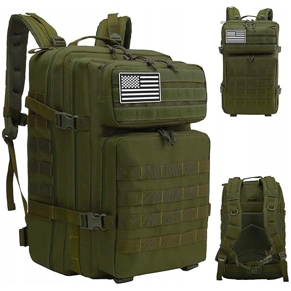 Plecak Taktyczny Wojskowy 45L KHAKI | Survival Militarne MOLLE (I011)