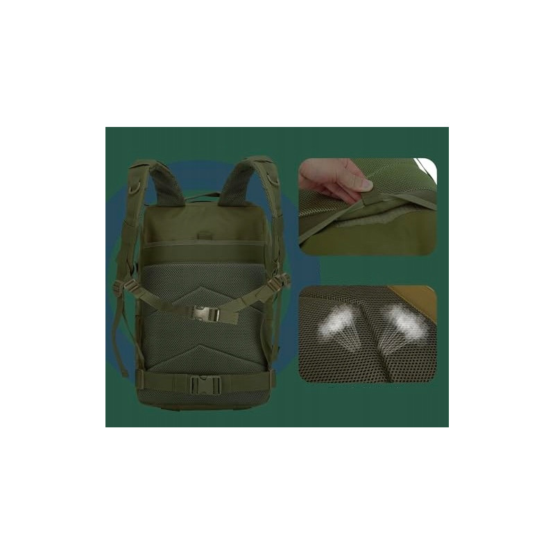 Plecak Taktyczny Wojskowy 45L KHAKI | Survival Militarne MOLLE (I011)