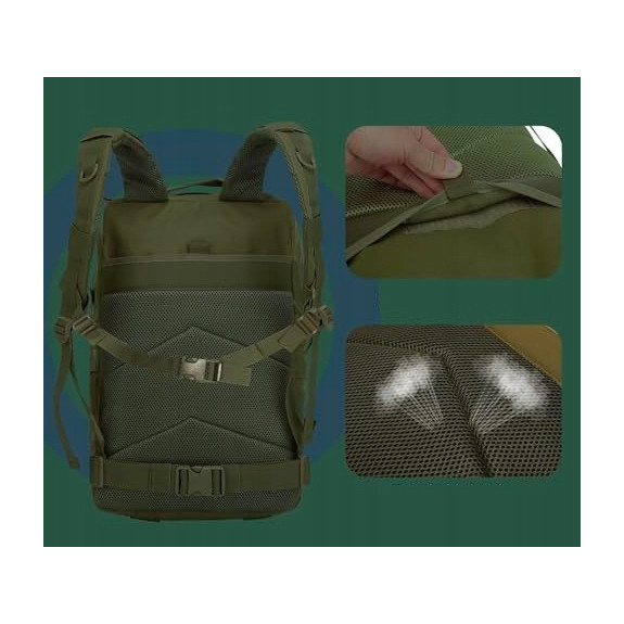 Plecak Taktyczny Wojskowy 45L KHAKI | Survival Militarne MOLLE (I011)