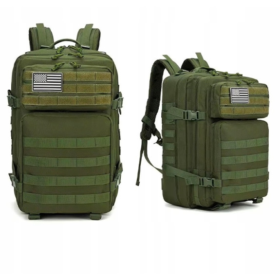 Plecak Taktyczny Wojskowy 45L KHAKI | Survival Militarne MOLLE (I011)