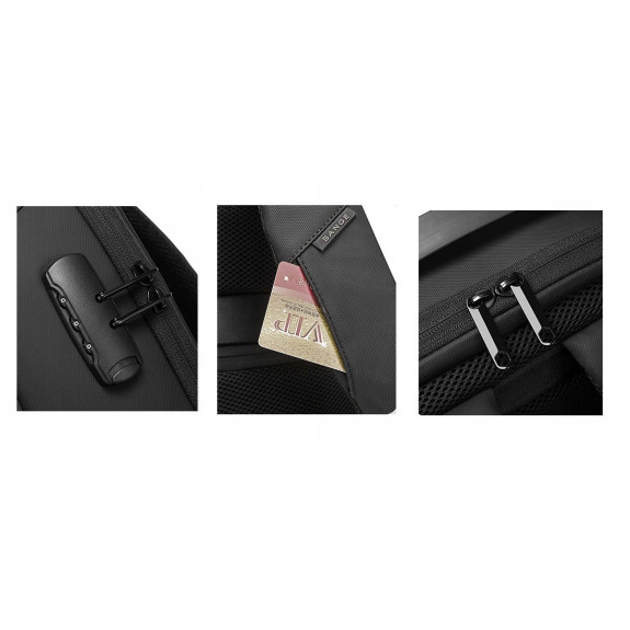 Antykradzieżowy plecak na laptopa TSA usb USB C miejski BANGE (I504)