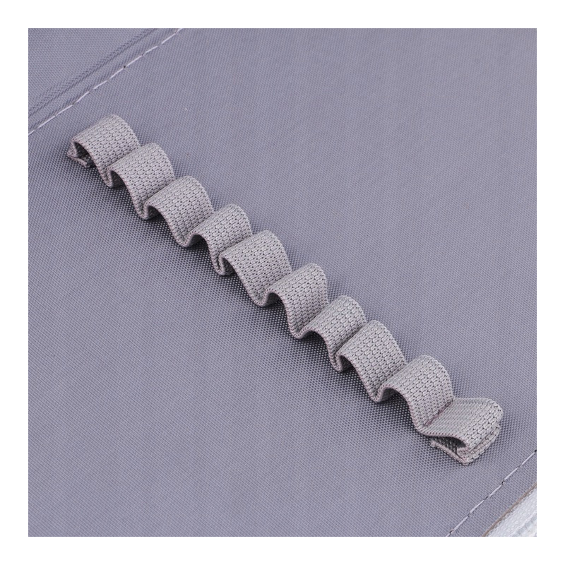 Szary Trzykomorowy Piórnik Szkolny Saszetka