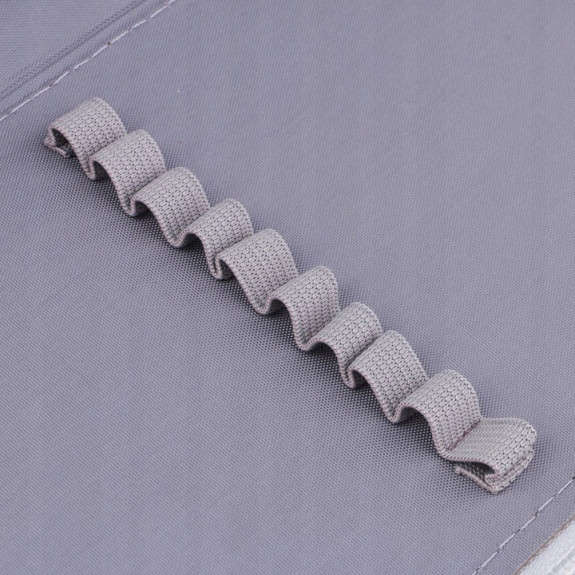 Szary Trzykomorowy Piórnik Szkolny Saszetka