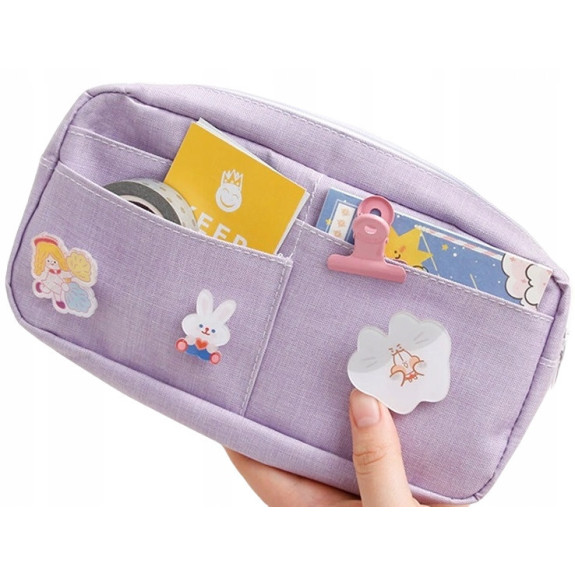 Fioletowy Wielofunkcyjny Piórnik Szkolny