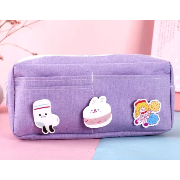 Fioletowy Wielofunkcyjny Piórnik Szkolny