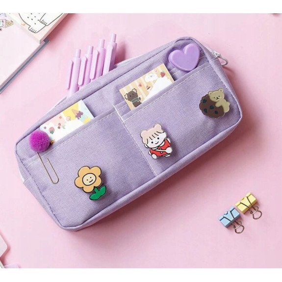 Fioletowy Wielofunkcyjny Piórnik Szkolny