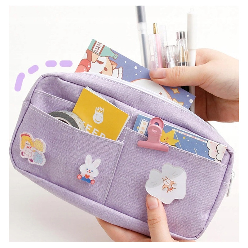 Fioletowy Wielofunkcyjny Piórnik Szkolny