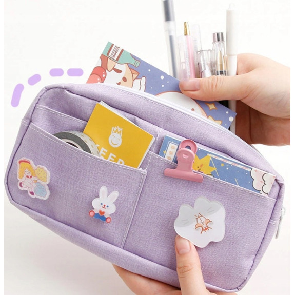 Fioletowy Wielofunkcyjny Piórnik Szkolny