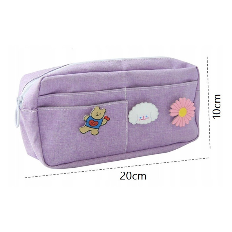 Fioletowy Wielofunkcyjny Piórnik Szkolny