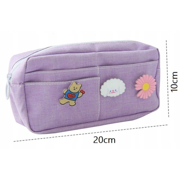 Fioletowy Wielofunkcyjny Piórnik Szkolny